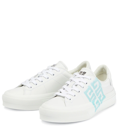 Shop Givenchy City Sport Leather Sneakers