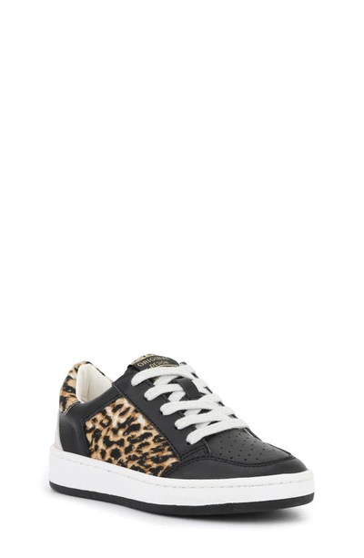 Vintage Havana Kids' Halee Low Top Sneaker In Black/ Leopard Multi