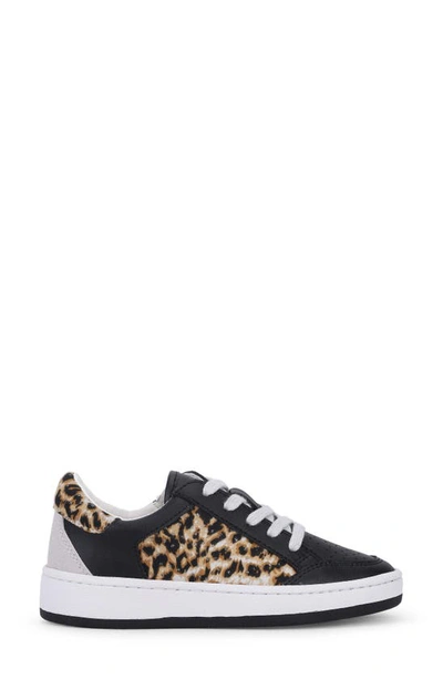 Vintage Havana Kids' Halee Low Top Sneaker In Black/ Leopard Multi