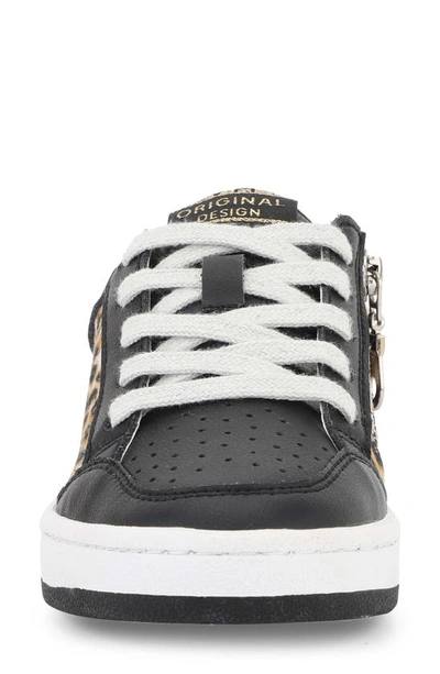 Vintage Havana Kids' Halee Low Top Sneaker In Black/ Leopard Multi