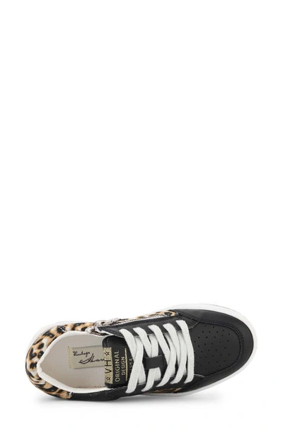 Vintage Havana Kids' Halee Low Top Sneaker In Black/ Leopard Multi