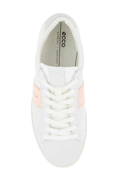 Shop Ecco Street Lite Retro Sneaker In White/ Peach Nectar