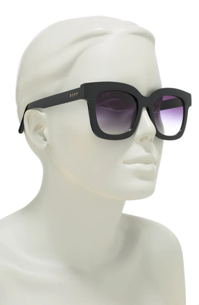 Diff 56mm Makay Square Sunglasses In Black/ Grey