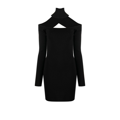 Shop Gauge81 Black Jerez Off-shoulder Long Sleeve Mini Dress