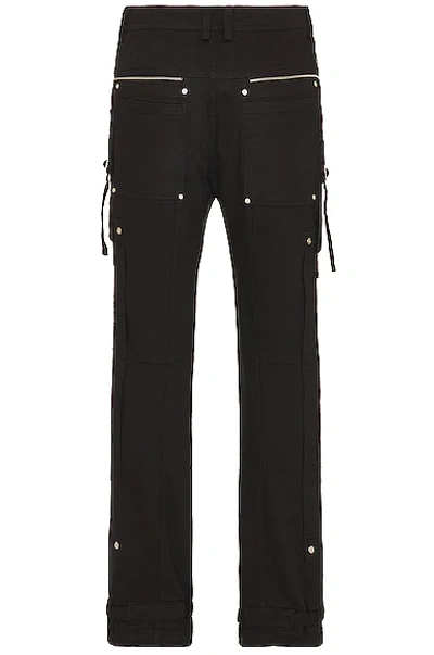 Shop C2h4 Tulwar Cut Military Work Straight Pant In Faded Black