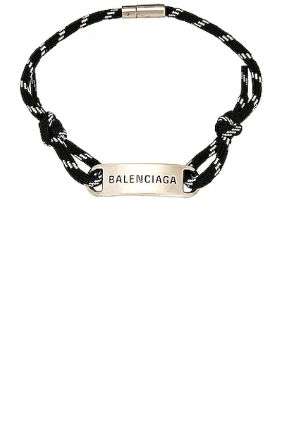Shop Balenciaga Plate Choker In Silver