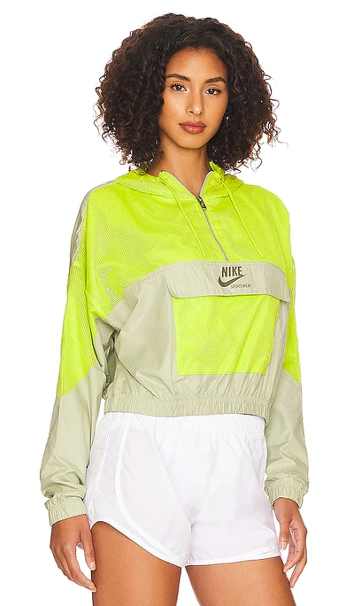 Shop Nike Mesh Sport Jacket In Atomic Green & Olive