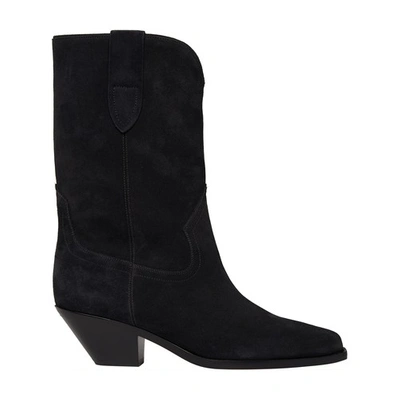 Shop Isabel Marant Dahope Boots In Faded Black