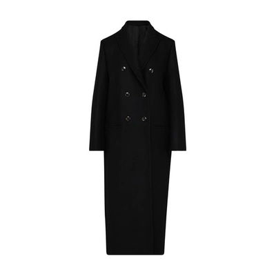 Shop Totême Tailored Overcoat In Black