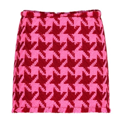 Shop Versace Skirt In Parade Red Fuchsia
