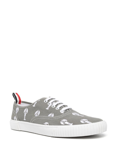Thom Browne Heritage Low-top Sneakers In Grey