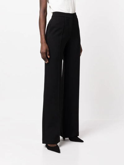 Shop Adam Lippes Wide-leg High-waisted Trousers In Black