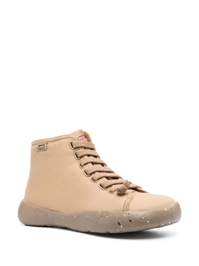 Shop Camper Side Zip-fastening High-top Sneakers In 中性色