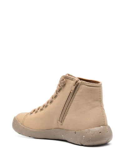 Camper Side Zip-fastening High-top Sneakers In 中性色