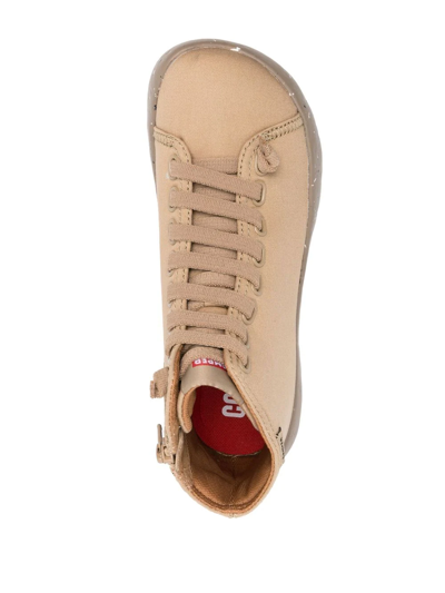 Shop Camper Side Zip-fastening High-top Sneakers In 中性色