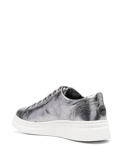 Camper Metallic Lace-up Low-top Sneakers In 灰色