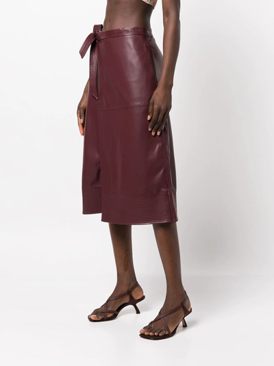 Shop Jonathan Simkhai A-line Midi Skirt In Brown