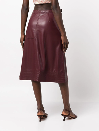 Shop Jonathan Simkhai A-line Midi Skirt In Brown