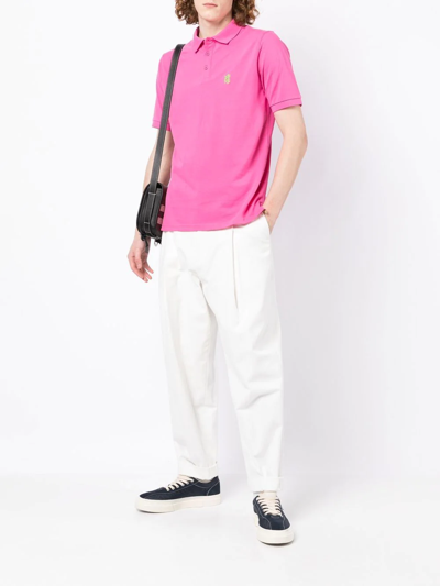 Pringle Of Scotland Heritage Golf Cotton Polo Shirt In Pink