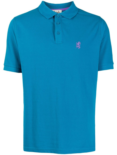 Shop Pringle Of Scotland Heritage Golf Cotton Polo Shirt In Blue