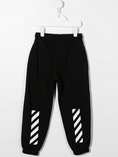 Shop Off-white Logo-print Track Pants In 黑色