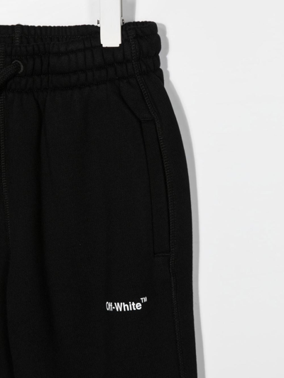 Shop Off-white Logo-print Track Pants In 黑色