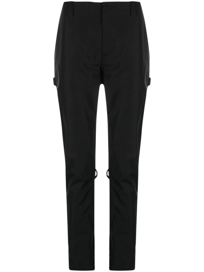 Shop The Power For The People Zip-detail Drop-crotch Trousers In Black