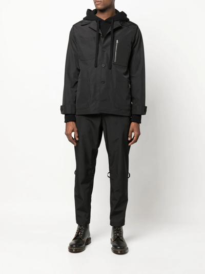 The Power For The People Zip-detail Drop-crotch Trousers In Black
