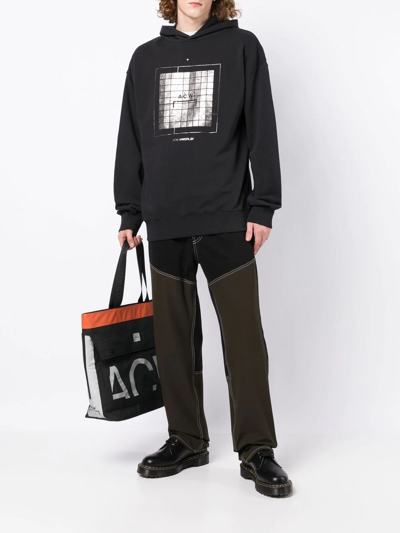 Shop A-cold-wall* Graphic Logo-print Hoodie In 黑色