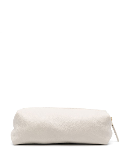 Eleventy Pebble-leather Pencil Case In Neutrals