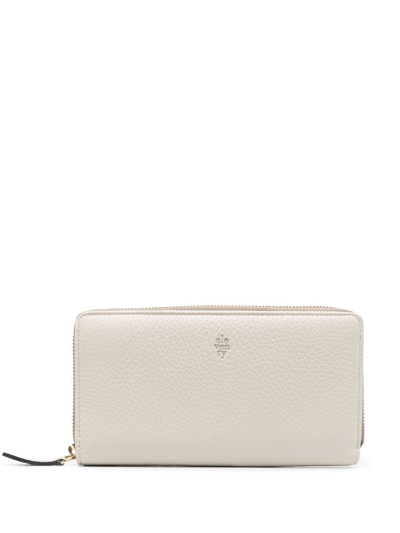 Shop Eleventy Debossed-logo Continental Wallet In Neutrals