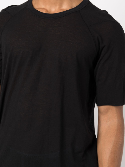 Shop Boris Bidjan Saberi Raglan-sleeve Cotton T-shirt In Black