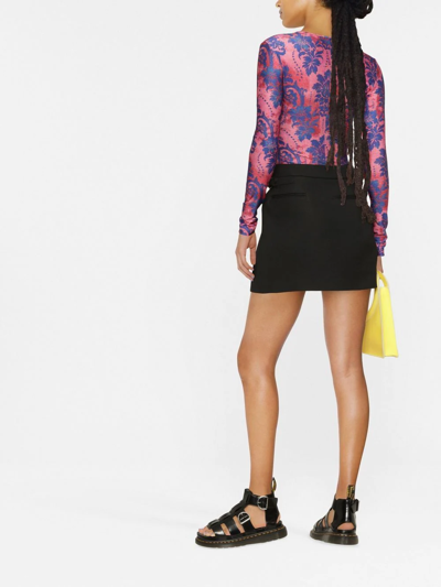 Versace Jeans Couture Tapestry Couture Tapestry Couture Bodysuit In 粉色