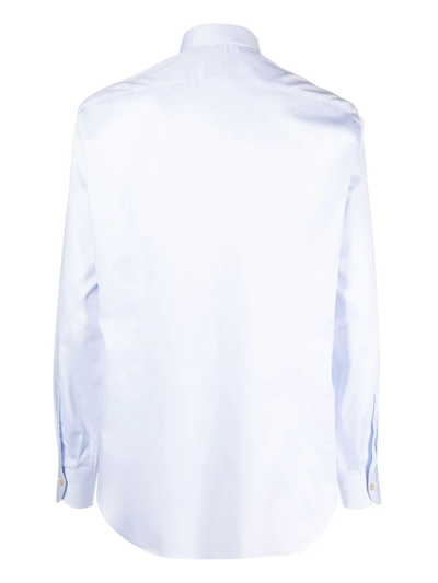 Boglioli Long-sleeve Cotton Shirt In 蓝色