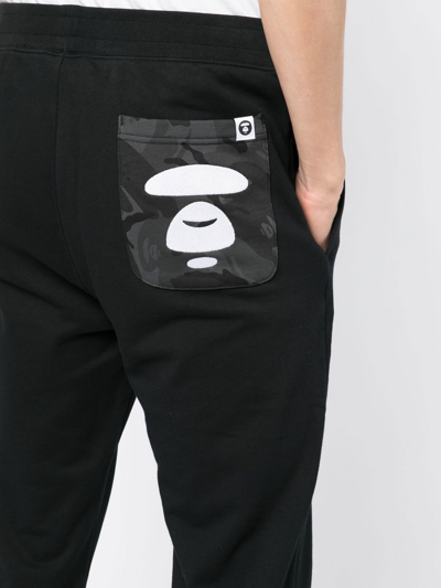 Shop Aape By A Bathing Ape Logo-print Track Pants In 黑色