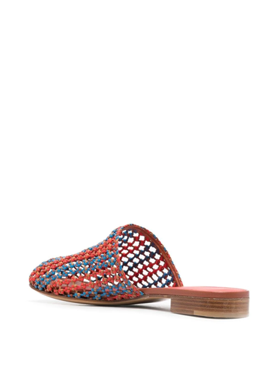 Ferragamo Ellas Mesh Flat Sandals In 橘色