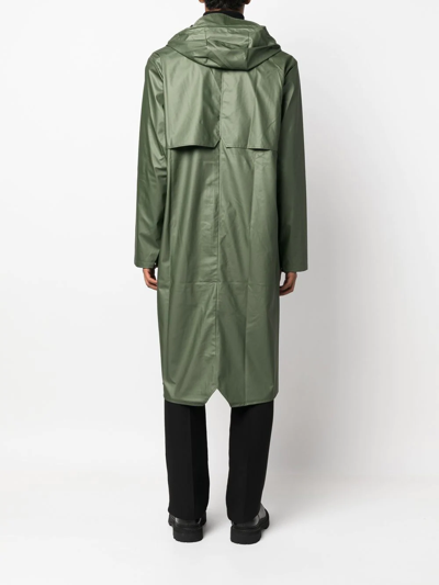Rains Drawstring Hood Raincoat In 绿色