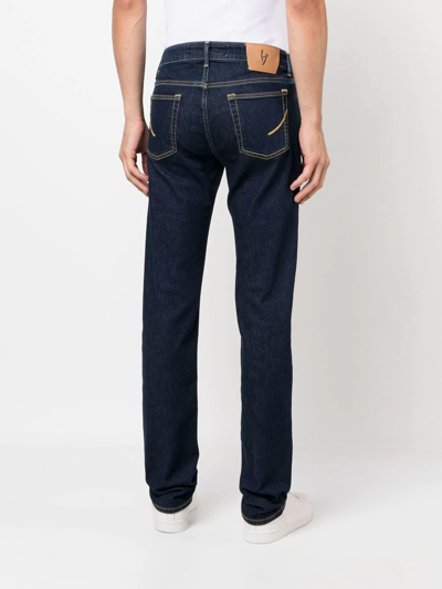 EMBROIDERED-LOGO SLIM-CUT JEANS