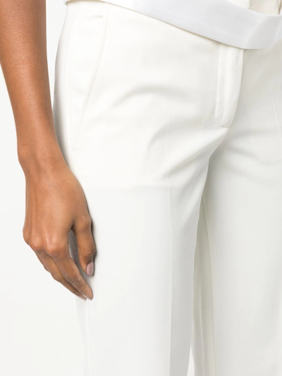 Stella Mccartney Satin-waistband Detail Trousers In 中性色