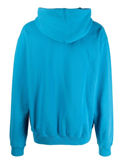 Sporty And Rich Athletics Cotton Hoodie In 蓝色