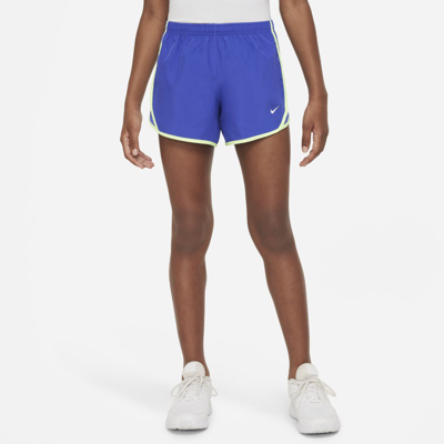 Shop Nike Tempo Big Kids' (girls') Dri-fit Running Shorts In Blue