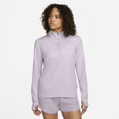 Shop Nike Women's Element 1/2-zip Running Top In Purple