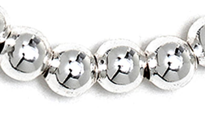 Shop Little Words Project Grateful Beaded Stretch Bracelet In All Silver Filled