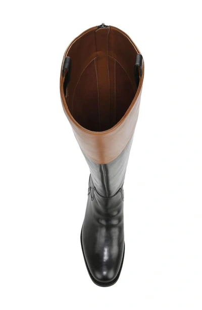 Shop Franco Sarto Meyer Knee High Riding Boot In Black/ Cognac