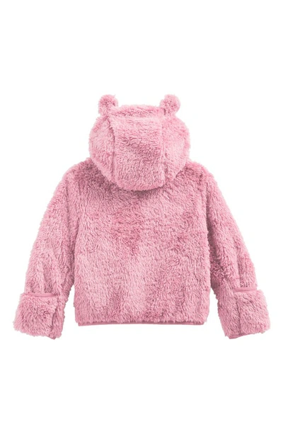 Shop The North Face Baby Bear Hooded Fleece Jacket In Cameo Pink