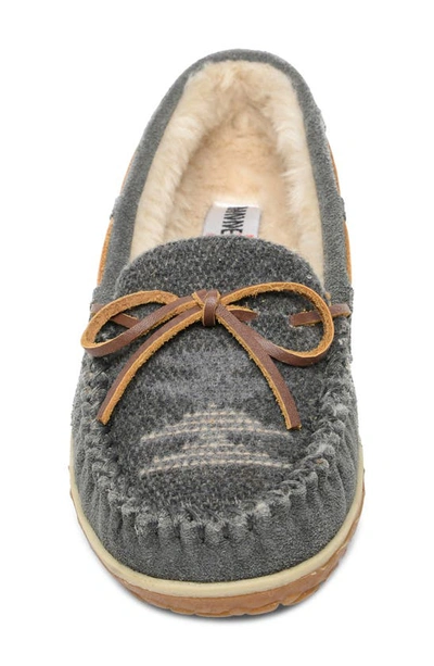 Shop Minnetonka Tilia Faux Fur Lined Slipper In Grey