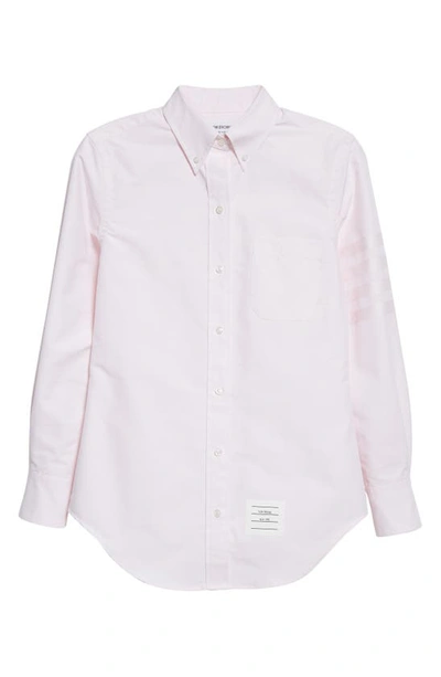 Shop Thom Browne Cotton Button-down Shirt In Light Pink
