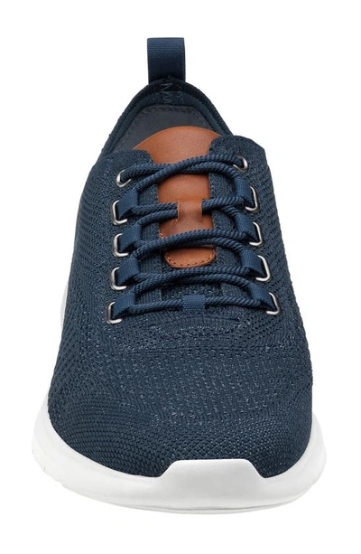 Shop Johnston & Murphy Amherst Knit Sneaker In Navy Knit