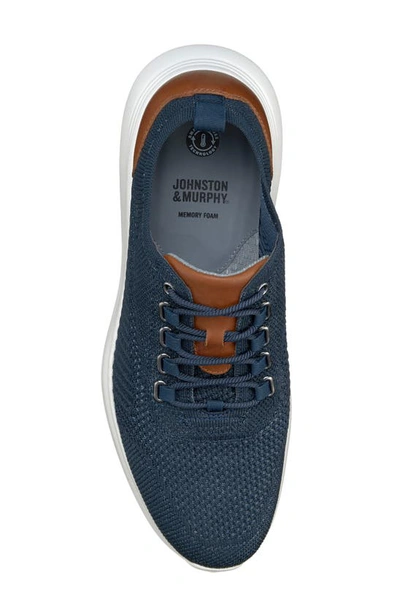 Shop Johnston & Murphy Amherst Knit Sneaker In Navy Knit