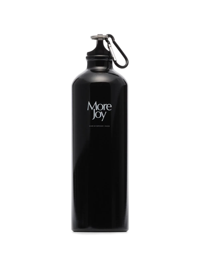 Shop More Joy Logo-print Water Bottle In Black